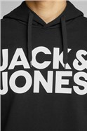 JACK & JONES Black Logo Hoody