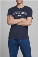 JACK & JONES Navy Graphic T-Shirt