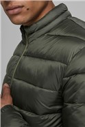 JACK & JONES Green Zip Through Puffer Jacket