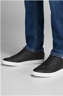 JACK & JONES Black Faux Leather Trent Trainer