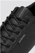 JACK & JONES Black Faux Leather Trent Trainer