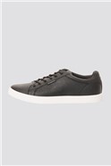 JACK & JONES Black Faux Leather Trent Trainer