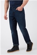  Lando Blue Black Straight Fit Jeans