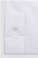  Slim Fit Single Cuff White Poplin Shirt