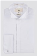  Tailored Fit Double Cuff White Shirt