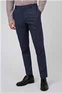  Tailored Fit Navy Speckle Trousers