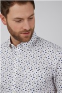  Short Sleeved Scattered Spot Print Shirt