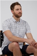  Short Sleeved Scattered Spot Print Shirt