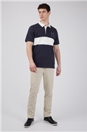  Short Sleeve Stripe Navy Rugby Shirt