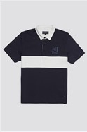  Short Sleeve Stripe Navy Rugby Shirt