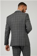  Charcoal Blue Checked Waistcoat