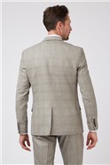  Slim Fit Grey Caramel Check Suit