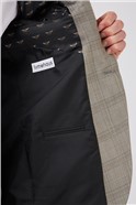  Slim Fit Grey Caramel Check Trousers