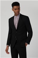  Slim Fit Black Semi Plain Jacket