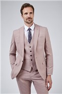  Slim Fit Pink Texture Semi Plain Jacket