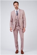  Slim Fit Pink Texture Semi Plain Jacket