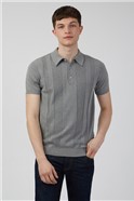  Short Sleeve Knitted Textured Polo Shirt