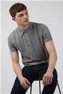  Short Sleeve Knitted Textured Polo Shirt