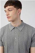 Short Sleeve Knitted Textured Polo Shirt