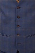  Slim Fit Blue Caramel Waistcoat