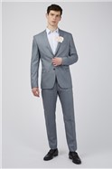  Slim Fit Blue Grey Semi Plain Suit