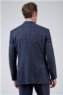  Regular Fit Navy & Pink Tweed Check Jacket