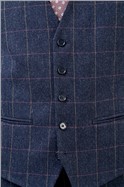  Regular Fit Navy & Pink Tweed Check Jacket