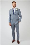  Blue Checked Suit Jacket