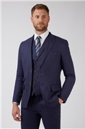  Navy Linen Waistcoat