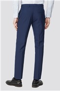  Regular Fit Blue Panama Trousers