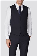  Regular Fit Navy Panama Waistcoat