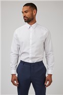  Tailored Fit Single Cuff White Poplin Shirt