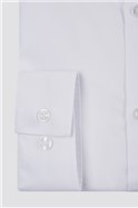  Tailored Fit Single Cuff White Poplin Shirt