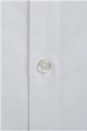  Slim Fit Double Cuff Cutaway Collar White Poplin Slim Fit Shirt