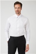  Regular Fit Single Cuff Cutaway Collar White Poplin Shirt