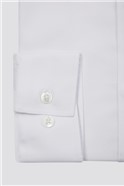  Regular Fit Single Cuff Cutaway Collar White Poplin Shirt