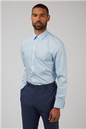  Single Cuff Pale Blue Poplin Shirt