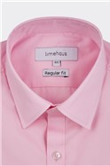  Regular Fit Single Cuff Pink Poplin Shirt