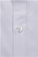  Tailored Fit Single Cuff White Textured Shirt