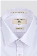  Tailored Fit Double Cuff White Poplin Shirt