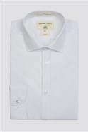  Slim Fit Single Cuff Cutaway Collar White Poplin Shirt