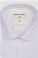  Slim Fit Double Cuff White Poplin Shirt