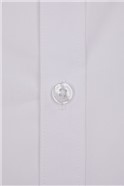  Slim Fit Double Cuff White Poplin Shirt