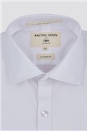  Tailored Fit Single Cuff Cutaway Collar White Poplin Shirt