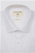  Regular Fit Double Cuff White Poplin Shirt