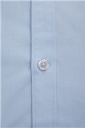  Regular Fit Single Cuff Pale Blue Poplin Shirt