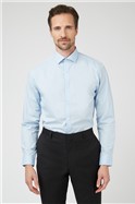  Single Cuff Pale Blue Poplin Shirt