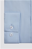  Single Cuff Pale Blue Poplin Shirt