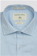  Regular Fit Double Cuff Cutaway Collar Blue Paisley Shirt