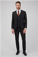  Regular Fit Charcoal Panama Suit